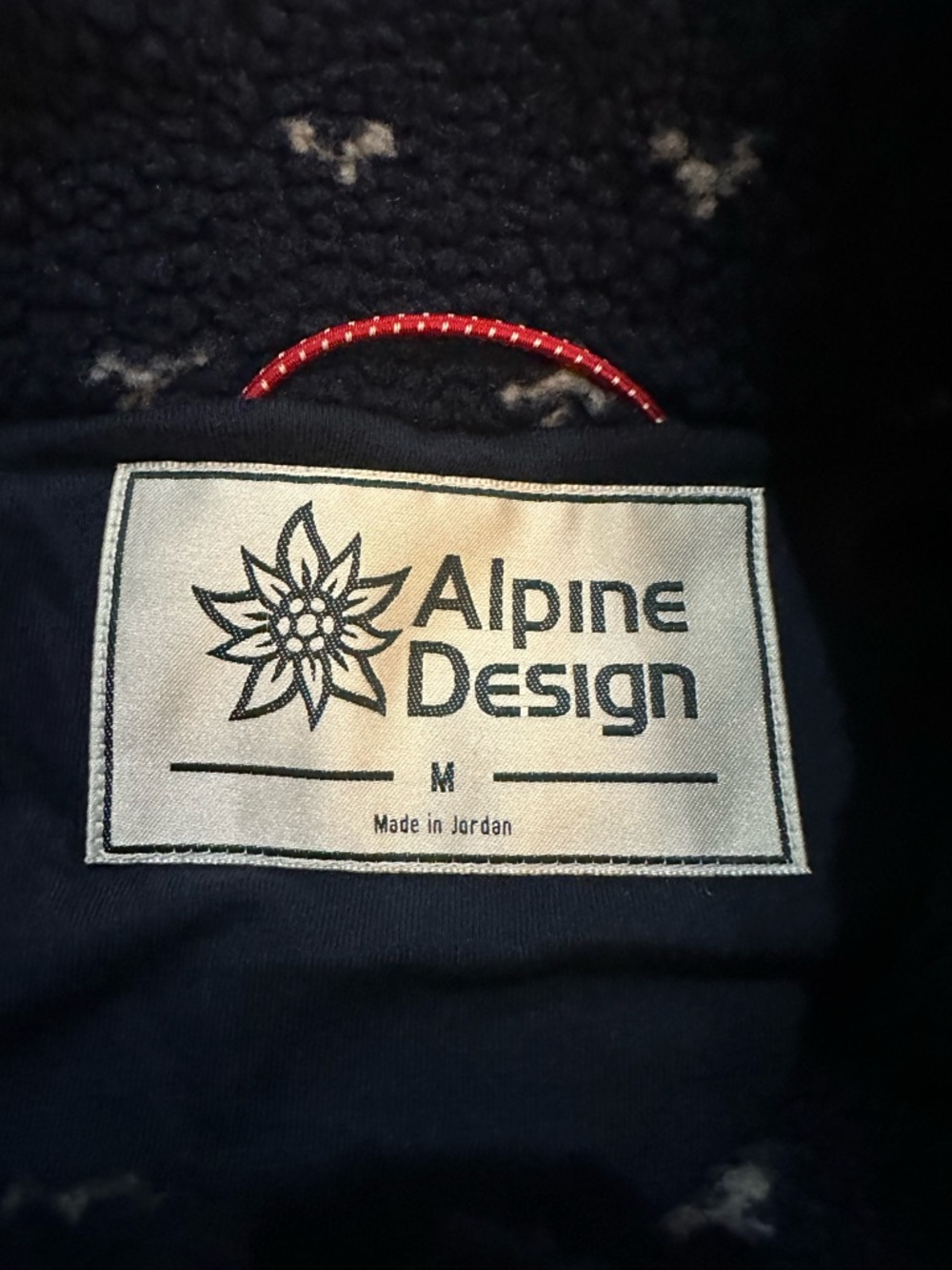 Alpine Design Navy Patterned Sherpa Jacket with Subtle Light Pattern - Picture 11 of 14